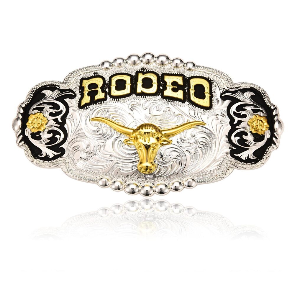3968 Longhorn Bull Texas Rodeo Belt Buckle , Big Size Large Bull Western
